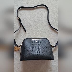 Black vegan Faux-Aligator Skin Styled Purse